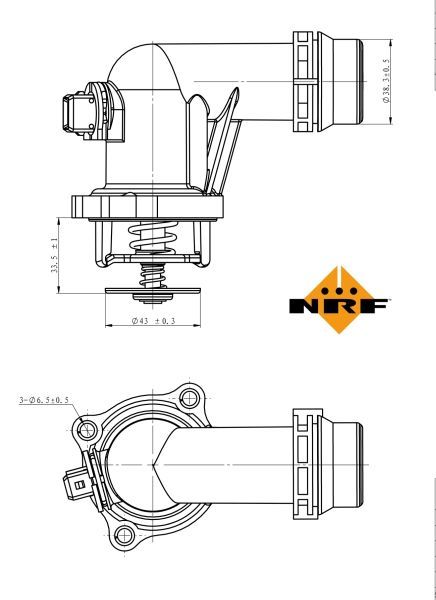 NRF 725001 | BMW E46 M43 Termostat 105 Derece 11531437085