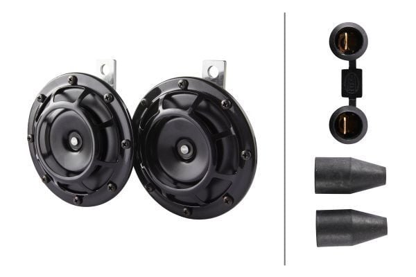 HELLA 3AG003399-101 | Korna,24V,Elektrikli,375Hz,500Hz,Ozel Donanımlı Araclarıcın,110Db,Yuksek Ses,Dusuk Ses,Unıversal