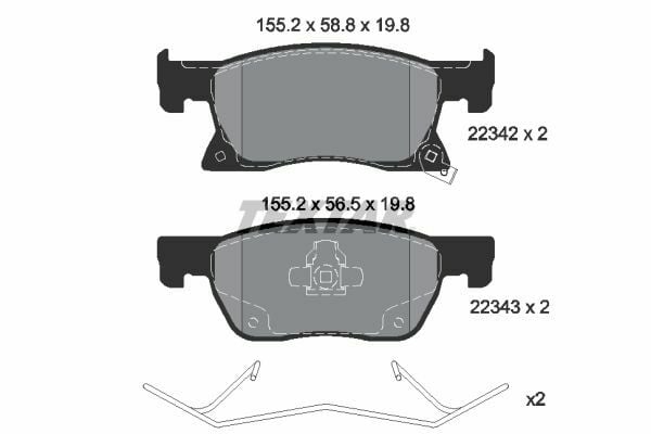 TEXTAR 2234201 | Fren Balatası Opel Astra K (276 mm) Ön