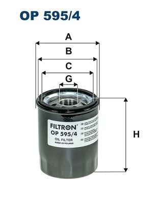 FILTRON OP595-4 | Yağ Filtresi 08-Forester 13-Impreza-Legacy