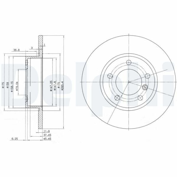 DELPHI BG2622 | Fren Diski Ön BMW E36 91-98 Z3 95-03