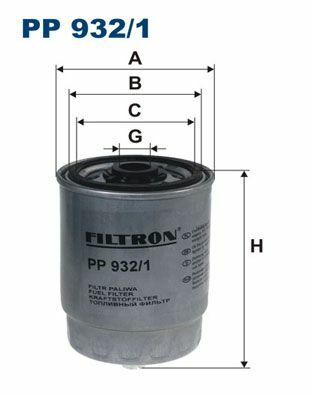 FILTRON PP932-1 | Mazot Filtresi 02-S60-S80-V70-Xc70-Xc90