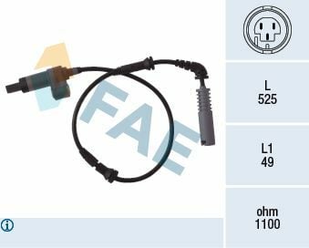FAE 78018 | Sensör ABS E-46 Ön