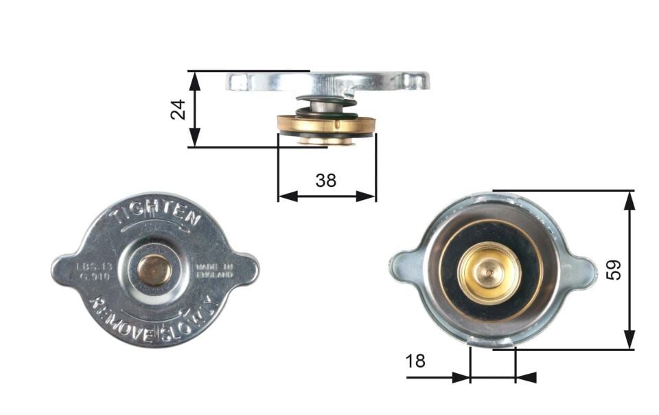 GATES RC115 | Radyatör Kapağı