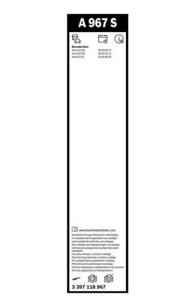 BOSCH 3397118967 | Silgi Süpürgesi Tk 65 + 57,5Cm 05-A-Seri (W169) B-Seri (W245) Aerotwın