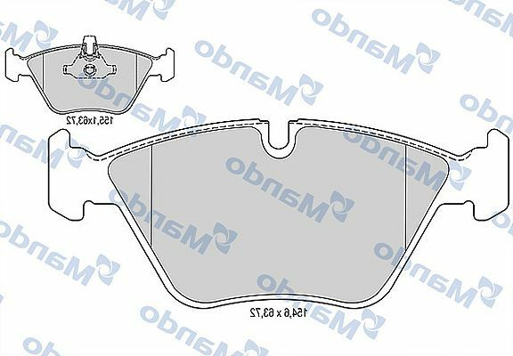 MANDO MBF015265 | Fren Balata Ön 12-Bw.5-Seri F10-F11-F18