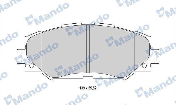 MANDO MBF015222 | Fren Balata Ön 07-Corolla-Auris 1.4-1.6 Vvti