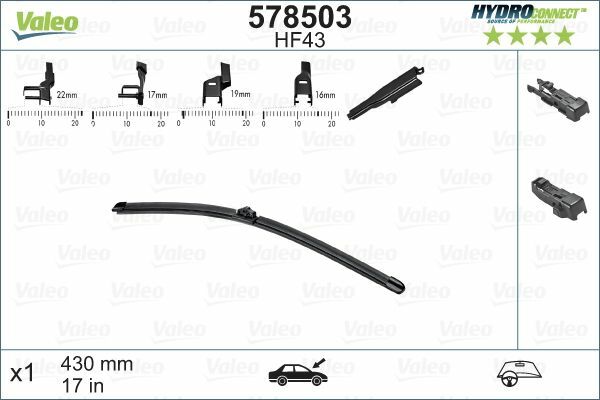 VALEO 578503 | Silgi Süpürgesi Tek 43Cm 05-13 Focus