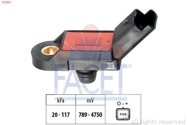 FACET 10.3056 | Peugeot 307 2001-2006 2.0 Benzinli 16 Valf Basınç Map Sensör