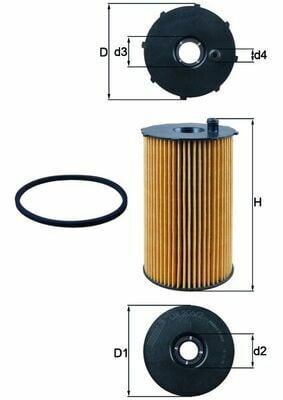MAHLE OX205-2D | Yağ Filtresi 276Dt Discovery 3 04-09 Discovery 4 09-18 Range Rover Sport I 05-13 Jaguar Xj X350 X358 05-09 Xf I X250 08-15 S-Type II X200 04-07
