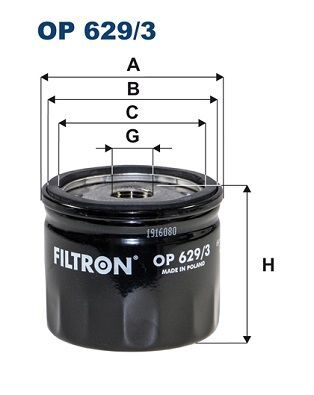 FILTRON OP629-3 | Yağ Filtresi 18-Focus-Cmax 1.0-1.5Ecoboost