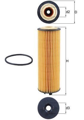 MAHLE OX1155D | Yağ Filtresi Aveo 11-1.3 Dizel