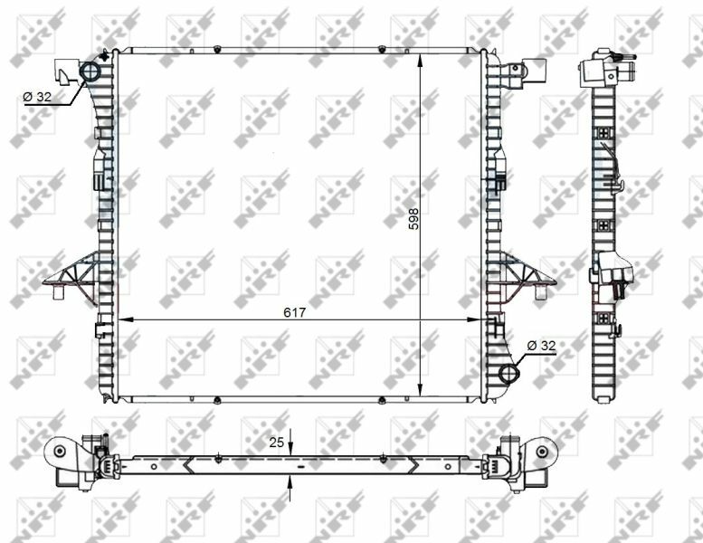 NRF 59145 | Motor Su Radyatörü Amarok 10-2.0 TDI Cnfb Cdca Csha