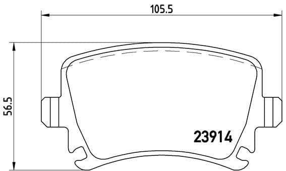 BREMBO P85095 | Fren Balatası-Kablosuz-(VW Caddy 04-11 Golf 04-14 Audi A3 04-13 Seat Leon 06-13)