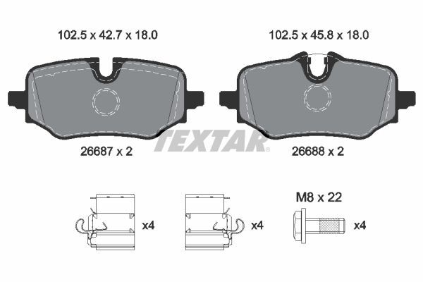 TEXTAR 2668701 | Textar / Fren Balatası U-11 X1 18İ Arka Hazırlık Aşamasında