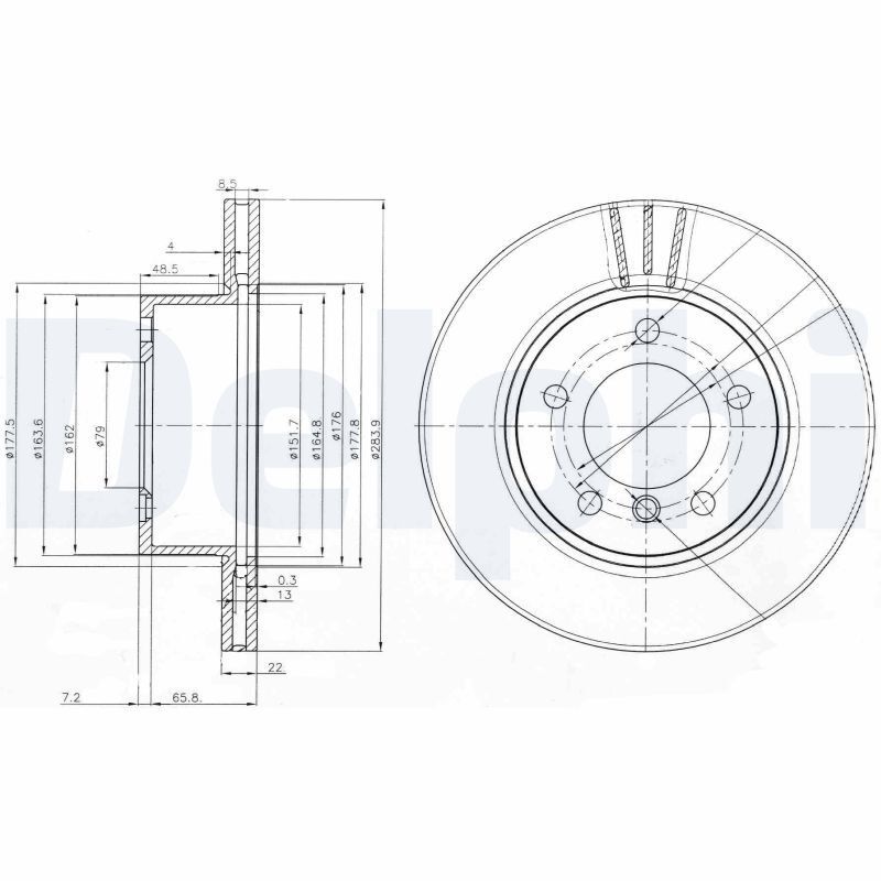 DELPHI BG3899C | Fren Diski (BMW 1 Seri-E87 On / 1.16-1.18) Takım