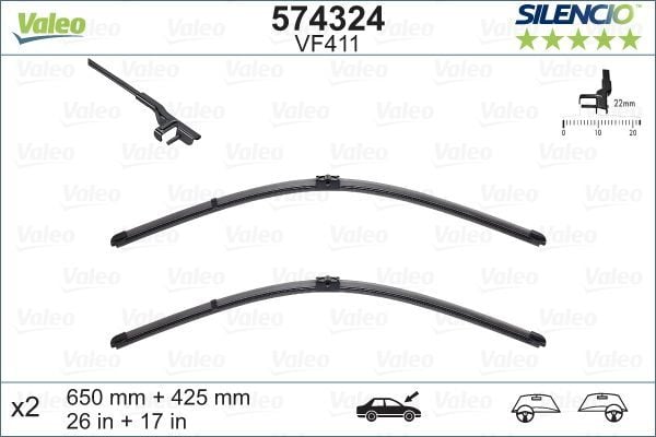 VALEO 574324 | Silgi Süpürgesi Tek 43Cm 05-13 Focus