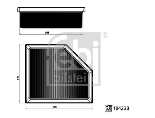 FEBI BILSTEIN 184238 | / Hava Filtresi Austral 1.3 H5h Nissan Qashqai J12 1.3 Hr13ddt