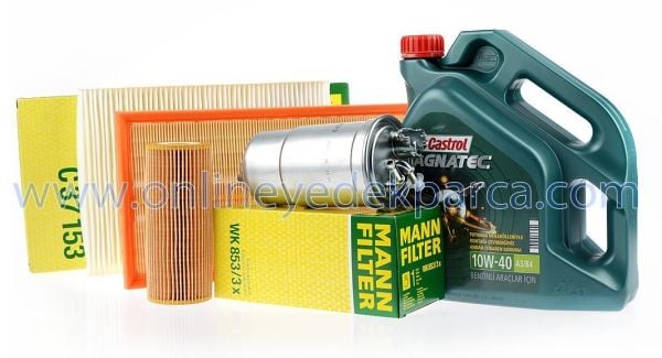 Volkswagen Bora 1.9 TDI AGR - ASZ Motor Periyodik Bakım Seti Motor Yağlı Mann / Castrol Marka