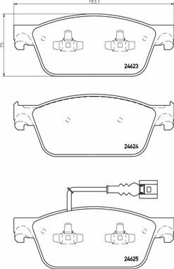 BREMBO P85141 | Fren Balatası Ön (VW Transporter 10-19)
