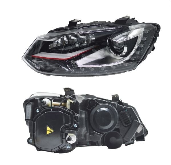 İTHAL 6R1941039B | Volkswagen Polo 2010-2017 Model Arası GTI Model Kırmızı Şerit Sol Far