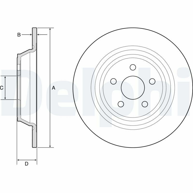 DELPHI BG4782C | Disk Arka 15-Smax-Kuga | 1 Adet