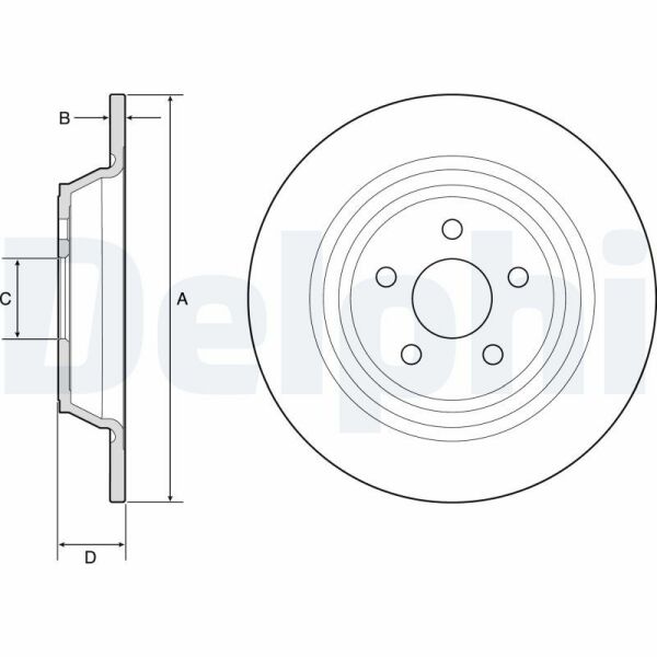 DELPHI BG4782C | Disk Arka 15-Smax-Kuga | 1 Adet