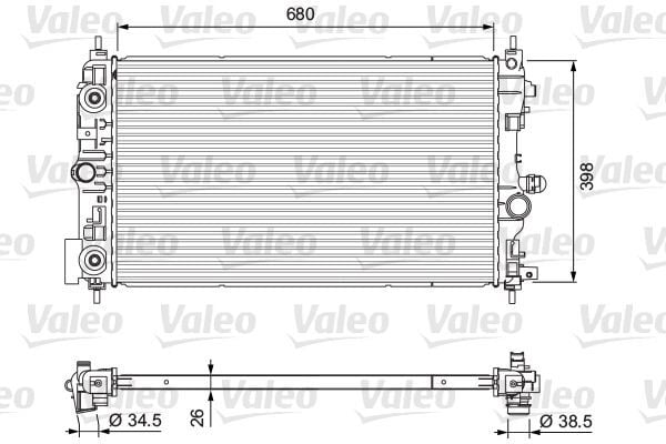 VALEO 701733 | Motor Su Radyatöru A.T Opel Astra J A17dtc-A17dte-A20dth-Zafira C A20dth