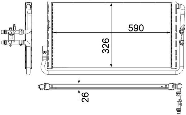 MAHLE CR1044000P | / BMW F10 M5-F12 M6 Su Radyatörü 17112284244