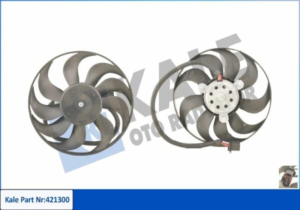 KALE 421300 | Fan Motoru Küçük Olan (220 / 60W 290mm) Bora Bcb A3 Tt Cordoba Ibiza IV Ibiza V Ibiza V Leon