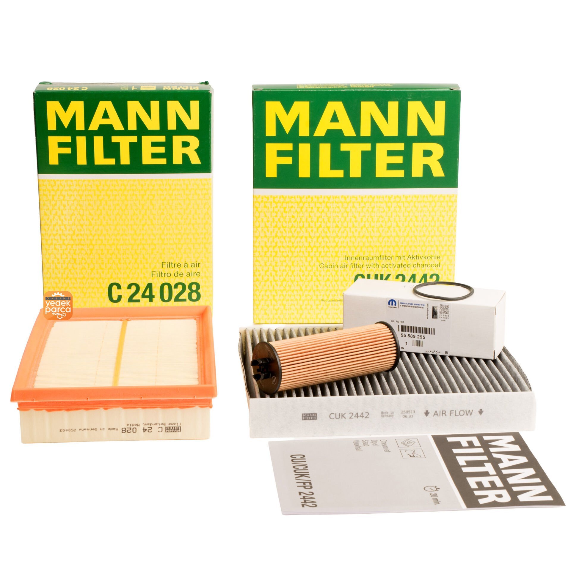 Periyodik Bakım Filtre Seti Yeni Aveo T300 1.2-1.4 Otomatik Vitese Uygun 2012->336