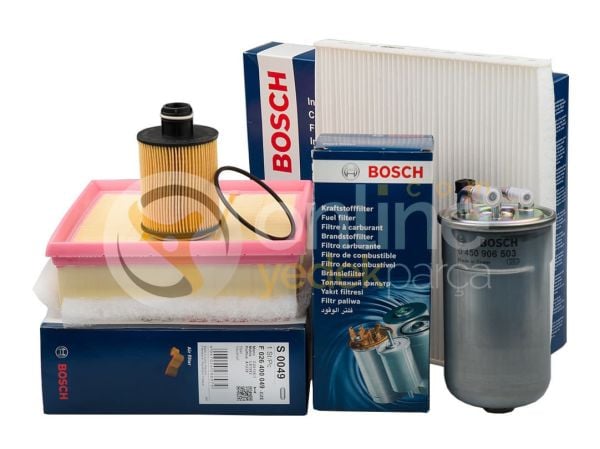 Opel Corsa D 1.3 Dizel (Z13DTJ) Euro 4 Motor Periyodik Bakım Filtre Seti (Yağ Filtresi Tırnaklı Tip) Bosch Marka 2010-2012