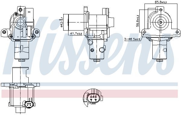NISSENS 98183 | EGR Valfi Clio III Kangoo III Logan Laguna III Fluence Megane II 105 Bg Megane III Thala 1.5 K9k Nissan Micra Note Qashqai