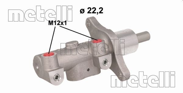METELLI 05-1138 | Fren Ana Merkez 22,2 mm (Peugeot 407 1.8 2.0 04 -)