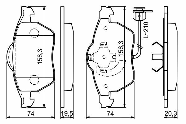 BOSCH 0986494050 | Ön Fren Balatası A4 A6 1,8T 1.9 TDI 95-Passat 1,8T 1.9 TDI 95 00 Golf IV 1.9 TDI Superb 02-Fişli