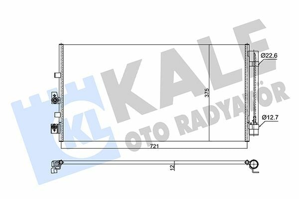 KALE 357280 | Ford Focus 2018 Model Sonrası 1.5TDCI -1.0 Ecoboost   Klima Radyatörü (Konderser) Kale Marka