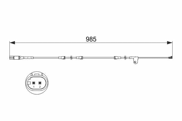 BOSCH 1987473520 | Fren Balata Kablosu On 10-X5 (E70-F15-F85) X6 (E71-E72-F16-F86)
