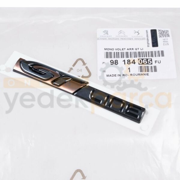 PSA 98185048FU | Peugeot 3008 P84E Sağ Çamurluk Gtline Yazı Orijinal
