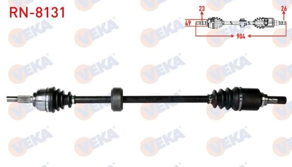 VEKA RN8131 | Dacia Logan MCV 2013- Sağ Aks Komple