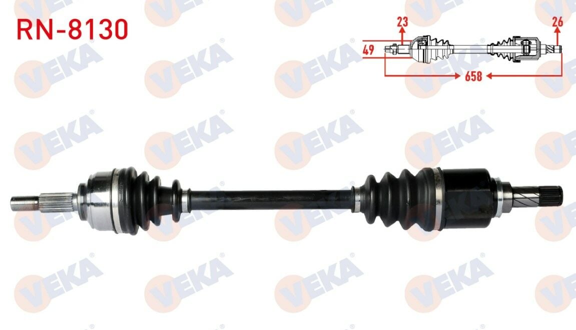 VEKA RN8130 | Dacia Logan MCV 2013- Sol Aks Komple