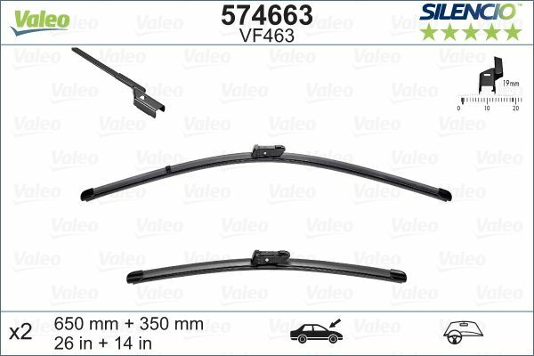 VALEO 574663 | Silgi Süpürgesi Tk 65 + 35Cm 13-Mokka-Trax