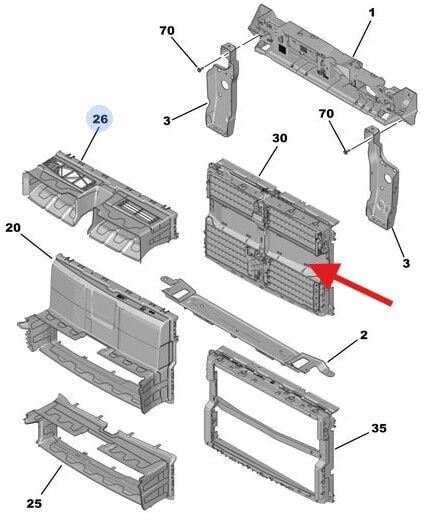 MOPAR (PSA) 9841341080 | Ön Hava Modülü-Yeni 3008 P64