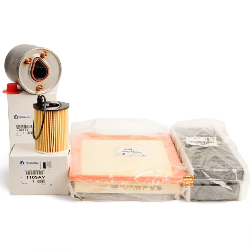 Peugeot 308 1.6 Hdi Euro5 Periyodik Yağ Bakım Filtre Seti Orijinal Karbonlu Polen Filtresi