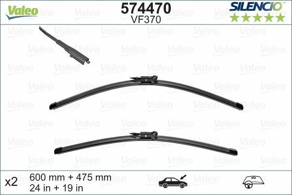 VALEO 574470 | Silgi Süpürgesi Tk 60 + 47.5Cm 3-Seri (E90-E91-F30-F31-F34-F80-F81)