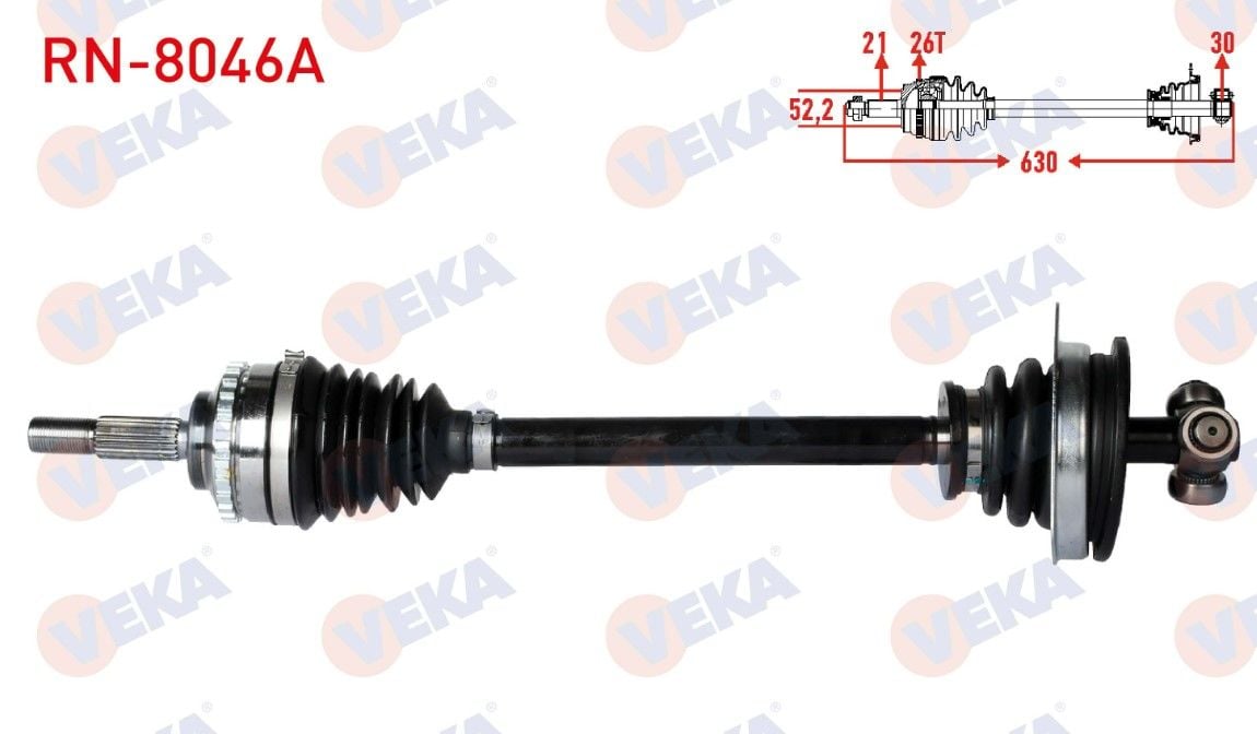 VEKA RN8046A | Renault Symbol 2006-2008 1.5 dCi Sol Aks Komple