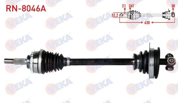 VEKA RN8046A | Renault Symbol 2006-2008 1.5 dCi Sol Aks Komple