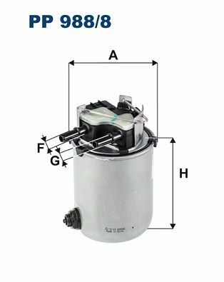 FILTRON PP988-8 | Mazot Filtresi 17-Rt.Koleos 15-Nn.Xtraıl