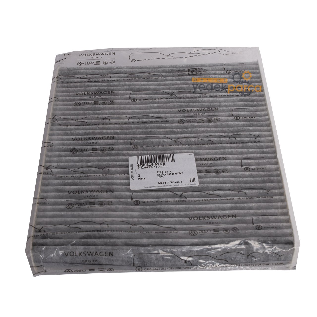 VAG / ORJINAL 6Q0819653B | Seat İbiza 2002-2009 Model Arası Aktif Karbonlu Polen Filtresi
