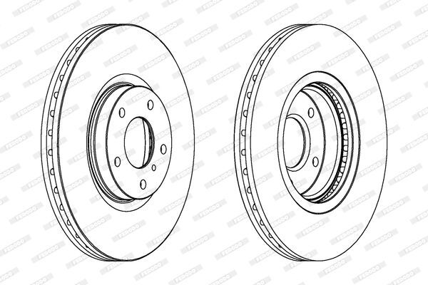 FERODO DDF1505C-1 | Fren Disk Ön Hava Kanallı 320-5 (Nissan Murano I 03-08 / Infiniti M35 M46 06-12 / Infiniti G37 08 /) | 1 Adet