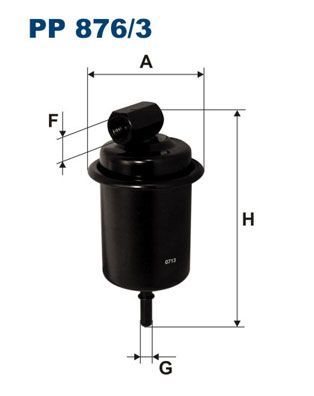 FILTRON PP876-3 | Benzin Filtresi 11-13 i10 1.1